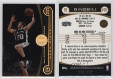 2005-06 Topps First Row Gold Rainbow /325 Manu Ginobili #92 HOF