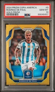 2024 Panini Prizm Copa America #9 Rodrigo De Paul GOLD 6/10 PSA 10!! POP 1 - Picture 1 of 4