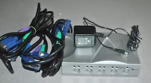 4 Port VGA/keyboard/mouse Switcher 4 PC to 1 Monitor.keyboard.mouse Out - Picture 1 of 1