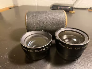 Vintage Koma Aux Kamera Objektiv Set Weitwinkel & Tele Made In Japan mit Tasche - Bild 1 von 3