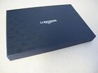 Longines Watch Advertisement Leather Travel Luggage Tag 2Pc Navy Blue In Box