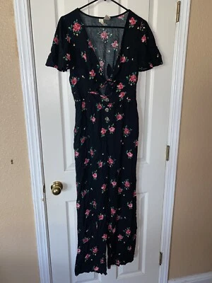 Mimi Chica Floral Romper S Short Sleeve One Piece Flowers Relax Comfort Stretch - Image 1 of 4