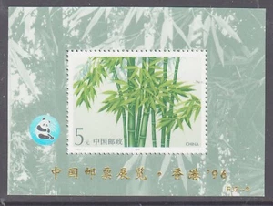 China 1996 PJZ-3 Hong Kong Stamp Exhibition Bamboo Overprint MUH mini sheet. - Imagen 1 de 1