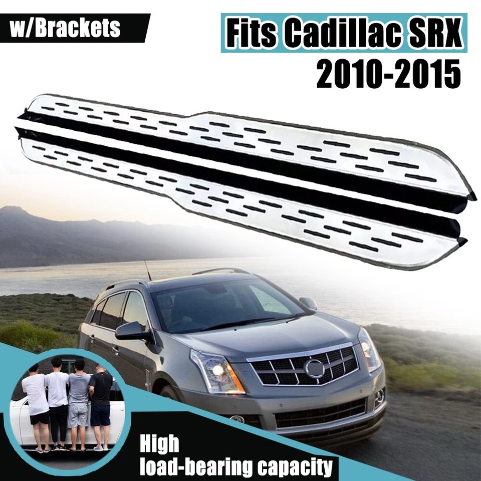 2PCS Running Boards Side Steps For Cadillac SRX 2010-2015 Fixed Pedals Nerf Bars — 第 1/4 张图片