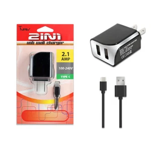 For Samsung Galaxy A20/A30/A50 DC Wall Home Charger 2.1A 5ft USB-C/ Type C USB - Picture 1 of 4