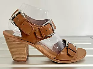 Anthropologie Dolce Vita Kanna Brown Strappy Sandal w/ Heel 9 EUC - Picture 1 of 12