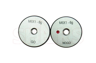 SHARS TOOL Shars M6 x 1 6G Class Fit Go No-Go Thread Ring Gage 2PCS Set New ![