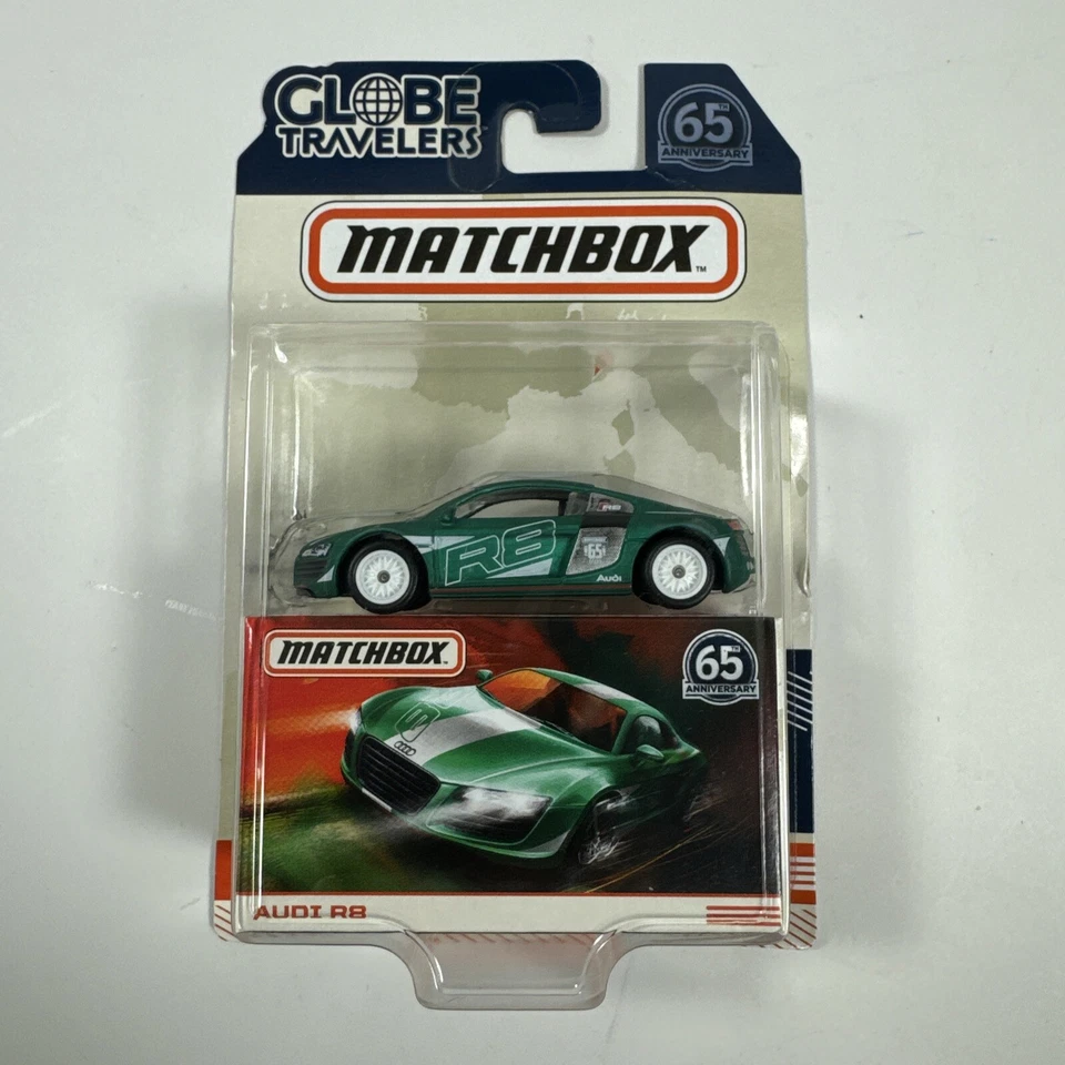 Matchbox 2018 65th Anniversary Globe Travelers AUDI R8 Collectible