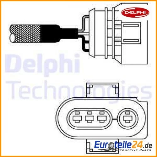 Sonda lambda DELPHI ES10987-12B1 para Audi A4 A4 Avant A6 VW Foto 1 de 1