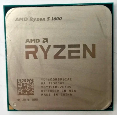 AMD Ryzen 5 1600  YD1600BBM61AE - Six Core - 3,20 GHz - Sockel AM4 #1205 - Bild 1 von 2