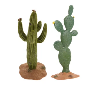 2 Piezas Adornos de Cactus Simulados Estatuilla Realista Escritorio Modelado Estatua Nuevo - Imagen 1 de 12