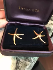 PENDIENTES TIFFANY & CO-VINTAGE STARFISH-ELSA PERETTI- ORO DE 18 QUILATES - ESTADO COMO NUEVO - Imagen 1 de 10