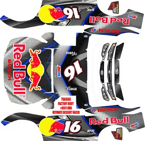 TRAXXAS UDR ULTIMATE DESERT RACER TROPHY TRUCK RED Theme wrap decals stickers - Picture 1 of 1