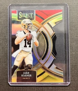 2023 Panini Select Red & Yellow Prizm Die-Cut #186 Jake Haener Premier Saints - Picture 1 of 3