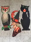 Lot Vintage Large H.E. Luhrs Embossed Halloween Die Cut Cutout Decorations