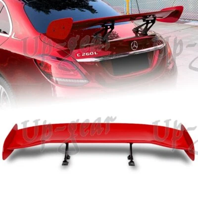 Universal Pintado Rojo TIPO-2 57" ABS GT Baúl Soporte Ajustable Alerón Ala Foto 1 de 4