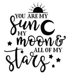 YOU ARE MY SUN...Super cute wall decals - Made in the USA - FREE SHIPPING! - Picture 1 of 4