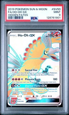PSA 9 Ho-Oh GX SV50/SV94 Hidden Fates Shiny Vault Pokemon 2019 - Image 1 of 2