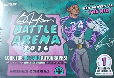 New Sealed Bo Jackson Battle Arena 2026 Release Day Blaster w/ Griffey Promo - Image 1 of 4