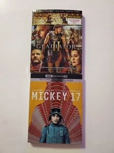 GLADIATOR 2, MICKEY 17 4K HD WITH SLIPCOVER NO DIGITAL, LOT D4, - Foto 1 di 2