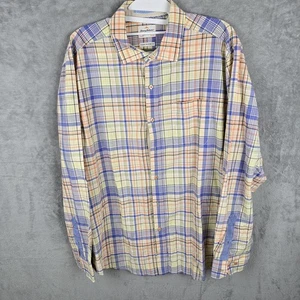 Tommy Bahama Button Down Shirt Mens Large Plaid Long Sleeve Island Modern Fit - Picture 1 of 10