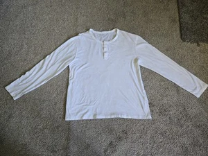 All Saints Thin Cotton White XL 3 button long sleeve shirt - Picture 1 of 4