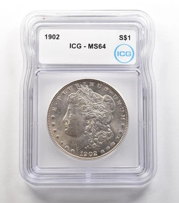 1902 Morgan Silver Dollar MS64 ICG *6684 - Image 1 of 3