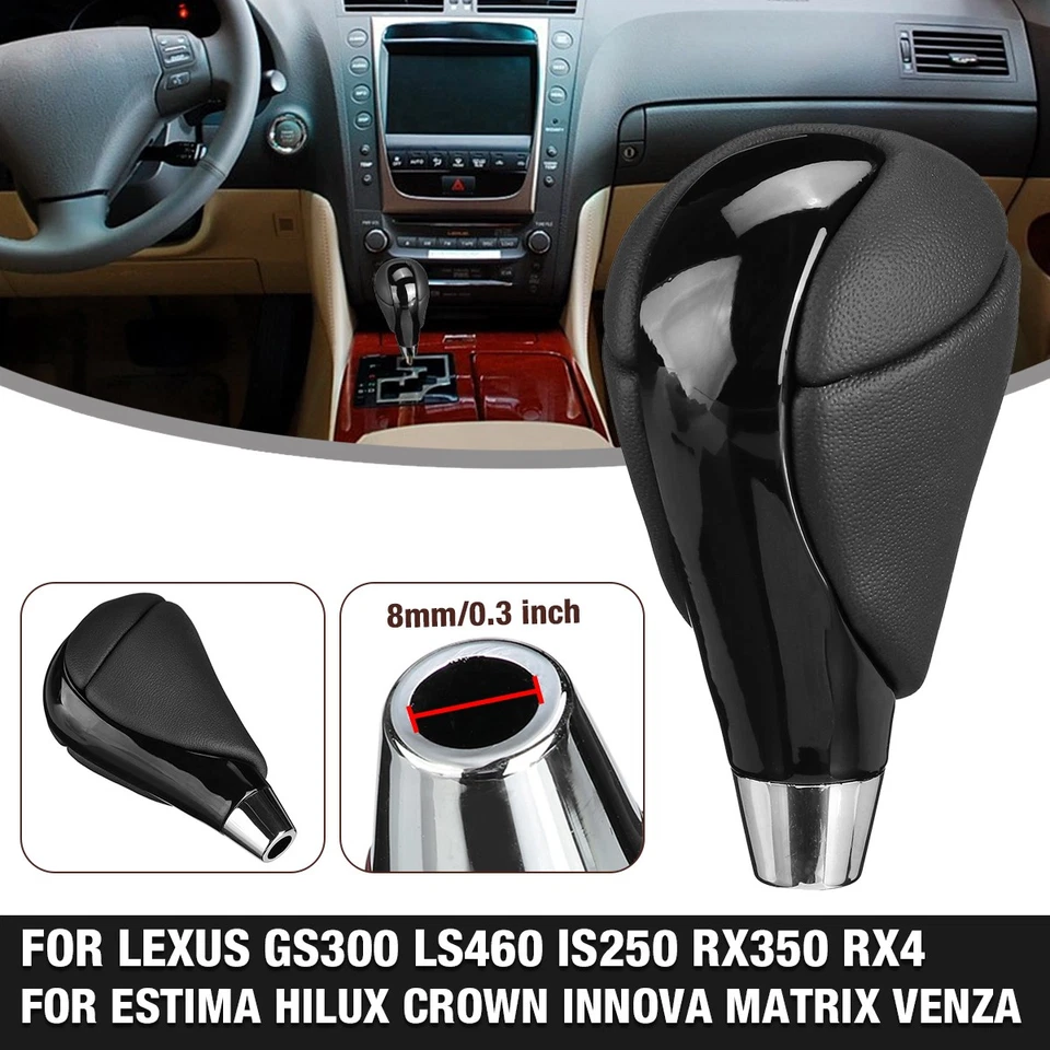PU Leather Gear Stick Shift Knob For Toyota Lexus GS300 LS460 IS250 RX350 RX45 - Image 1 of 4