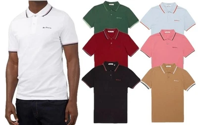 Ben Sherman Men's Short Sleeve Polo T Shirt Cotton Collared Button Tee XS - 5XL - Image 1 of 4