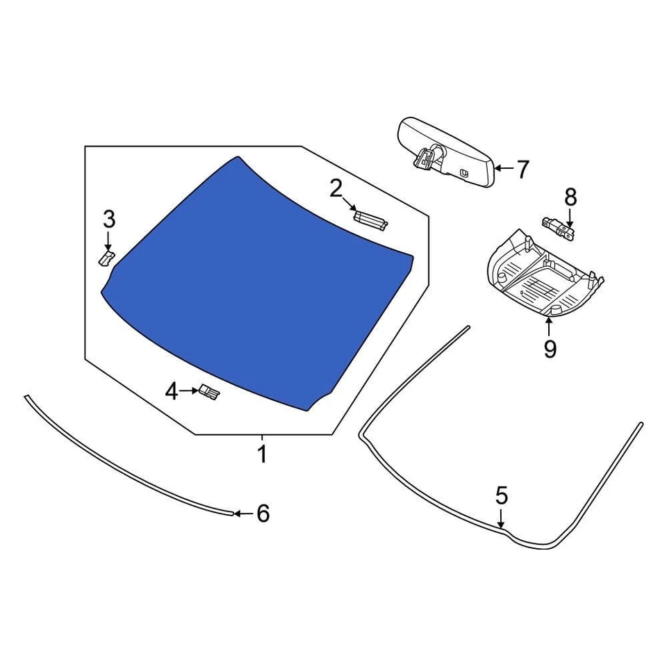 For Nissan Rogue 2023-2024 Nissan G27006RY2C Front Windshield Foto 1 de 1