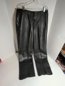 Dana Buchman Leather Pants Womens 14 (Actual 30X27.5) Black - Bild 1 von 13
