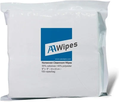 Cleanroom Wipes Nonwoven 9x9 Cellulose Polyester Blend Grade A 150 Pcs - Image 1 of 4