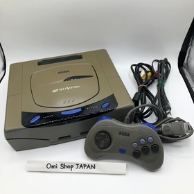 Sega Saturn SS Home Console HST-3210 Grey Tested working NTSC-J w/ Ctrlr+Cables