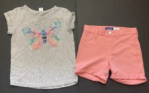 Girl's Gymboree & Old Navy Outfit Size 8 - Butterfly Top w/Jegging Shorts - Picture 1 of 7