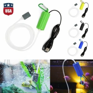 Aquarium Fish Tank Air Pump Portable USB Mini Oxygen Air Pump Filter Pet USA - Picture 1 of 16