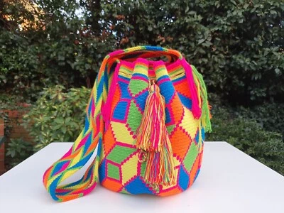 Mochila Wayu Подлинная Коллекция Mochila Wayuu-ARCOIRIS РУЧНОЙ РАБОТЫ -Las Américas - Изображение 1 из 4