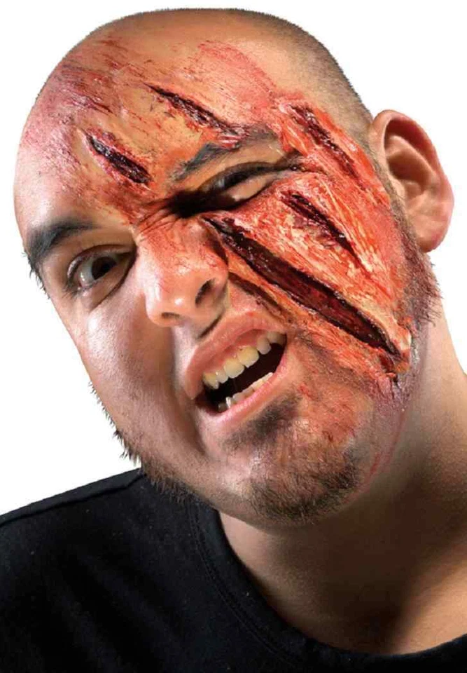 Garra Corte Arañazo Herida Vestido Elegante Halloween Disfraz Maquillaje Látex Prótesis Foto 1 de 1