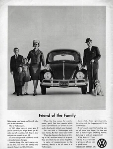 1962 Volkswagen Bug "Friend of the Family" Original Rare Print Ad - Picture 1 of 1