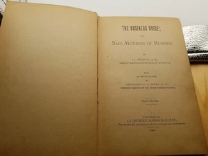 The Business Guide or Safe Methods of Business by J.L. Nichols Vintage Book 1892 - Imagen 1 de 18