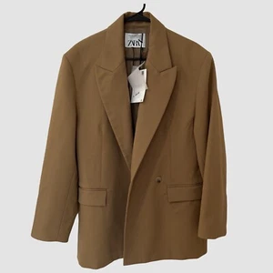 Blazer Zara Collection Lana Tostada Manga Larga Gran Tamaño S A/W 2022 ($189) - Imagen 1 de 8