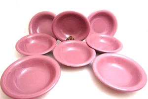 Set 8 Mikasa Moderna Suppe Müslischale Dusty Rose Larry Laslo Japan 8" Steinzeug - Bild 1 von 3