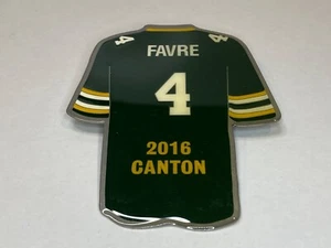 Green Bay Packers Pin LARGE JUMBO #4 Brett Favre Home Jersey Pin 4" HOF Canton - Picture 1 of 2