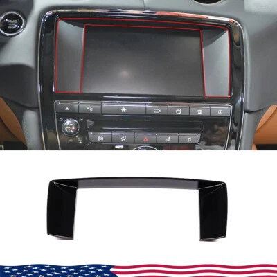 Marco de ajuste de pantalla de navegación GPS para consola central para Jaguar XJ 2010-16 ABS negro Foto 1 de 4