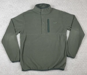 Drake Waterfowl Jacket Men’s Size M Green Fleece 1/4 Snap Pullover Magnattach - Picture 1 of 10