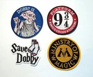 1x Harry Potter Dobby 9 3/4 Patches Embroidered Cloth Badge Applique Iron Sew On - Picture 1 of 8
