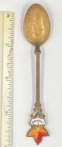Cuchara de recuerdo vintage de las Cataratas del Niágara hoja de arce de Canadá, 4 pulgadas - Imagen 1 de 5
