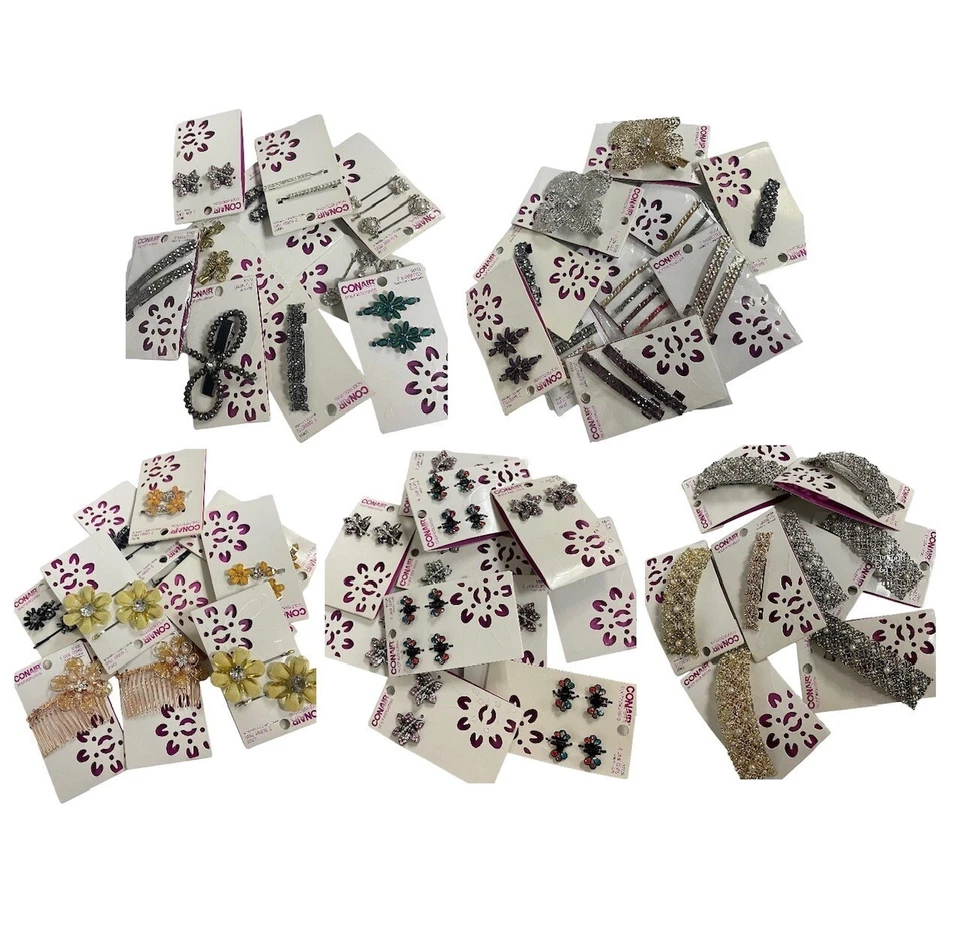 Lot Of 50 New Conair Hair Accessories Barrettes, Bobby Pins And More, Assorted - Image 1 of 4