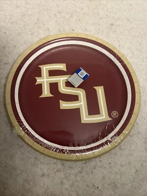 Florida State University Pack of 8 Party Dessert Plates 6 7/8 inch NEW - Image 1 of 4