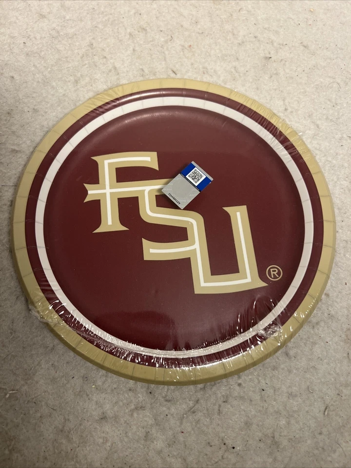 Florida State University Pack of 8 Party Dessert Plates 6 7/8 inch NEW - Image 1 of 4
