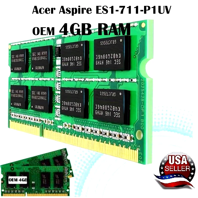 Acer Aspire ES1-711-P1UV OEM 4GB  KN4GB0B0294431E201760 RAM  (ehp21) - Image 1 of 2